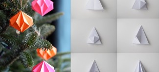Origami papirni ukrasi za novogodišnju jelku