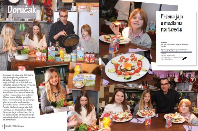 Prolećni recepti Lepog Brke u novom broju časopisa “Kuvajmo s decom”