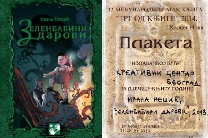 “Zelenbabini darovi”  najbolja dečja knjiga na “Trgu od knjige” u Herceg Novom