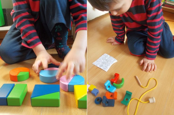 Prve lekcije iz geometrije uz drvene igračke