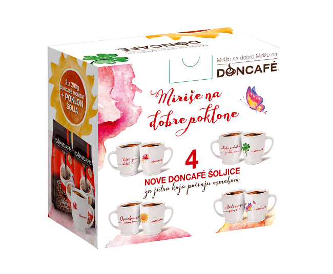 Neodoljivi miris Doncafé Moment kafe iz nove poklon šolje će te podsetiti da voleti znači deliti, kao i da kad pružaš malu podršku činiš veliku stvar.