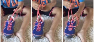 Kako da dete za minut naučite da veže pertle (VIDEO)