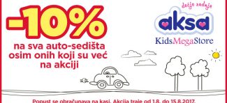 10% popusta na auto-sedišta u Aksi